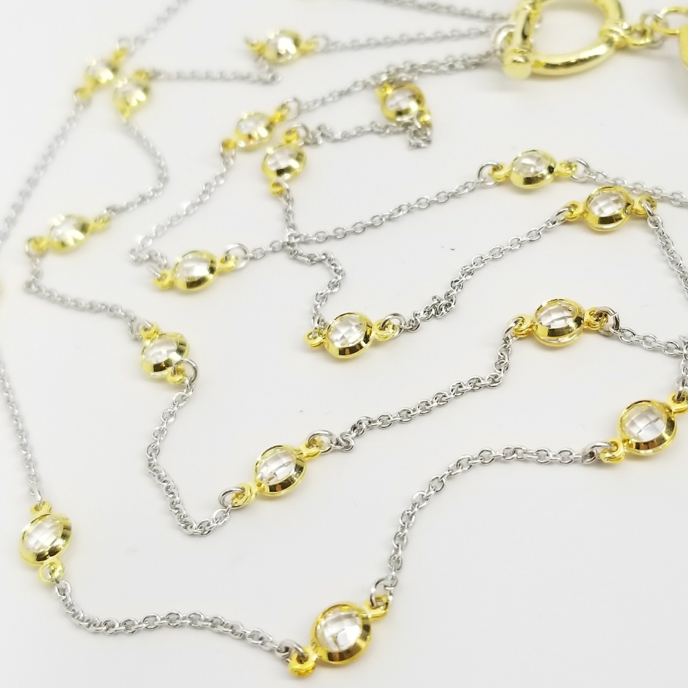 2 Ways Tassel CZ by the Yard Necklace NWT - Picture 4 of 12